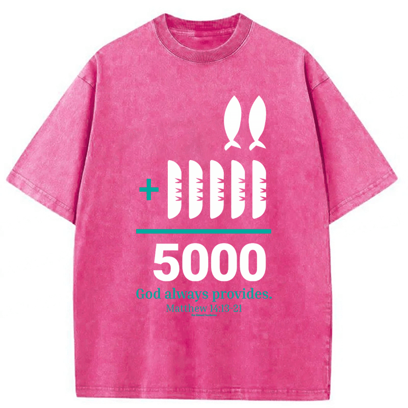 Tokyoviva Loaves And Fishes Bible Verse Washed T-shirt