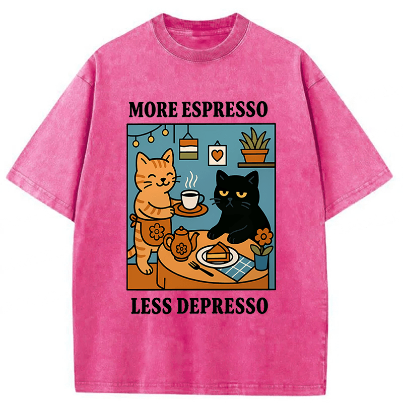 Tokyoviva More Espresso Less Depresso Washed T-shirt