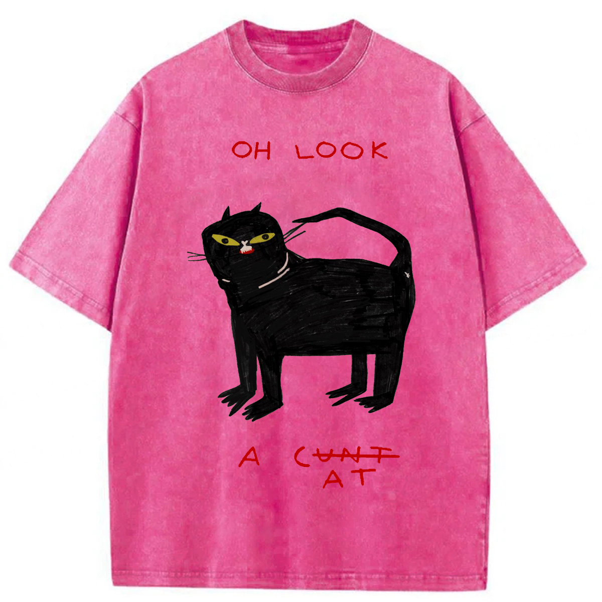 Tokyoviva Funny Cat Oh Look Washed T-shirt