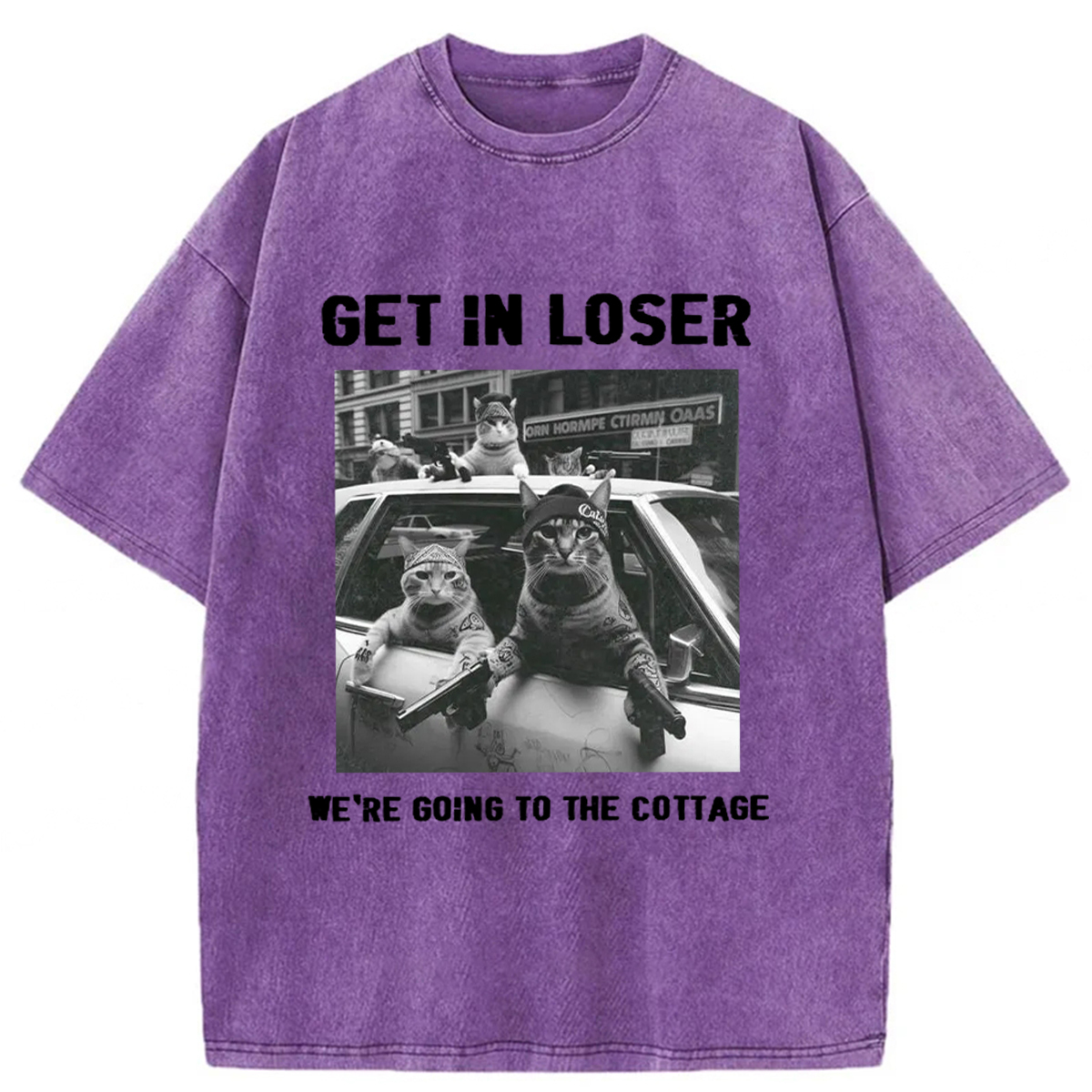 Tokyoviva Bandit Cat Washed T-shirt