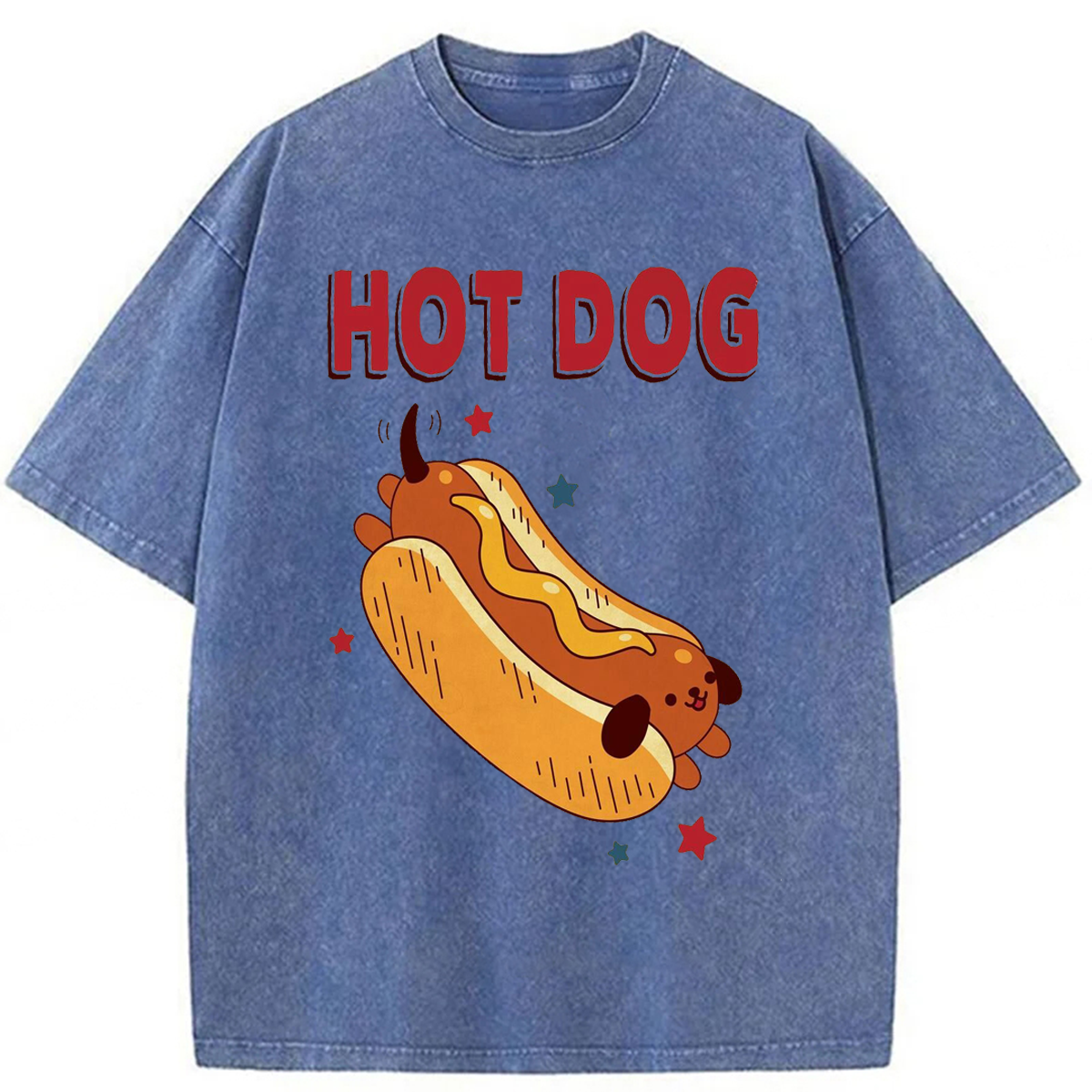 Tokyoviva Funny Hot Dog Washed T-shirt
