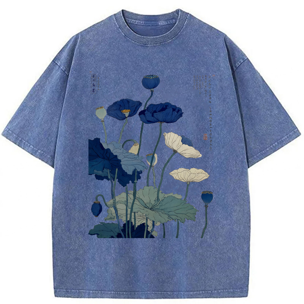 Tokyoviva Vintage Lotus Flower Washed T-shirt