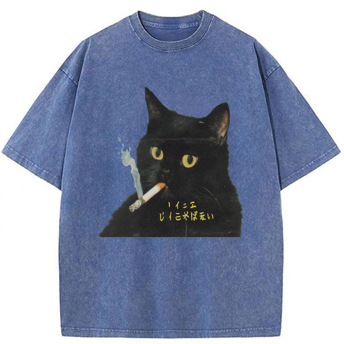 Tokyoviva Young Cat Smoking Washed T-shirt