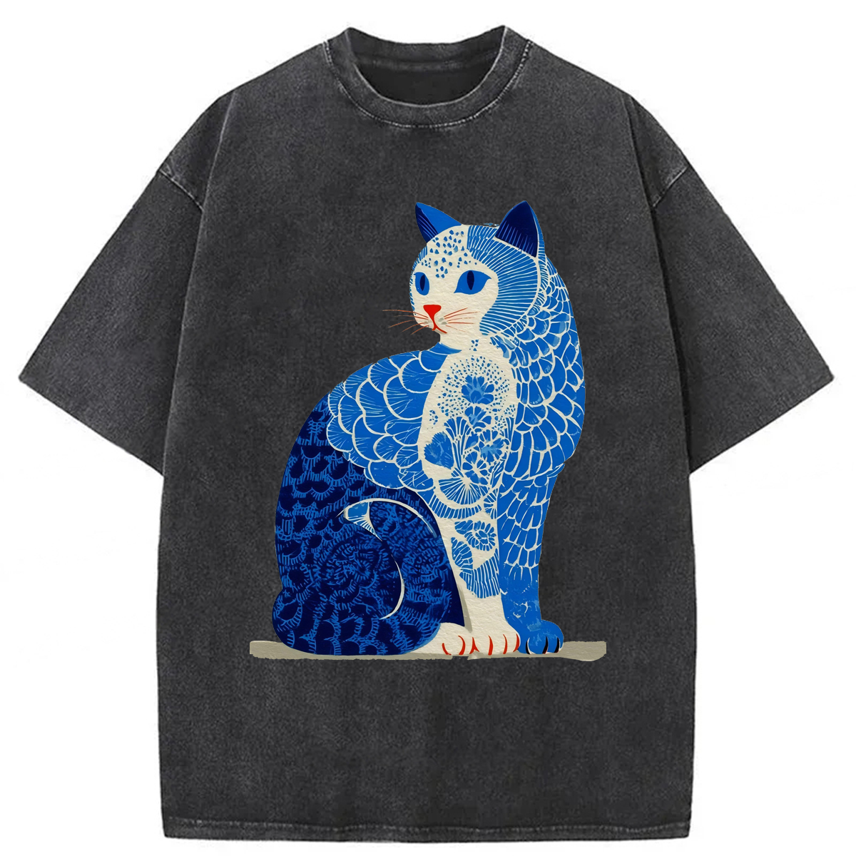 Tokyoviva Vintage Cat Washed T-shirt