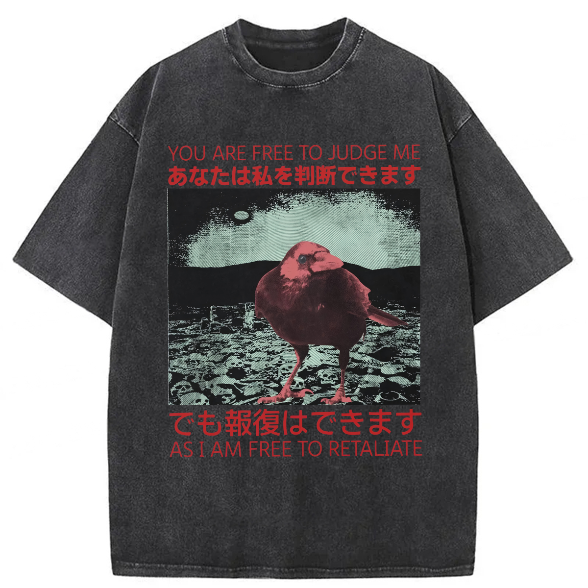 Tokyoviva Japanese Crow Washed T-shirt