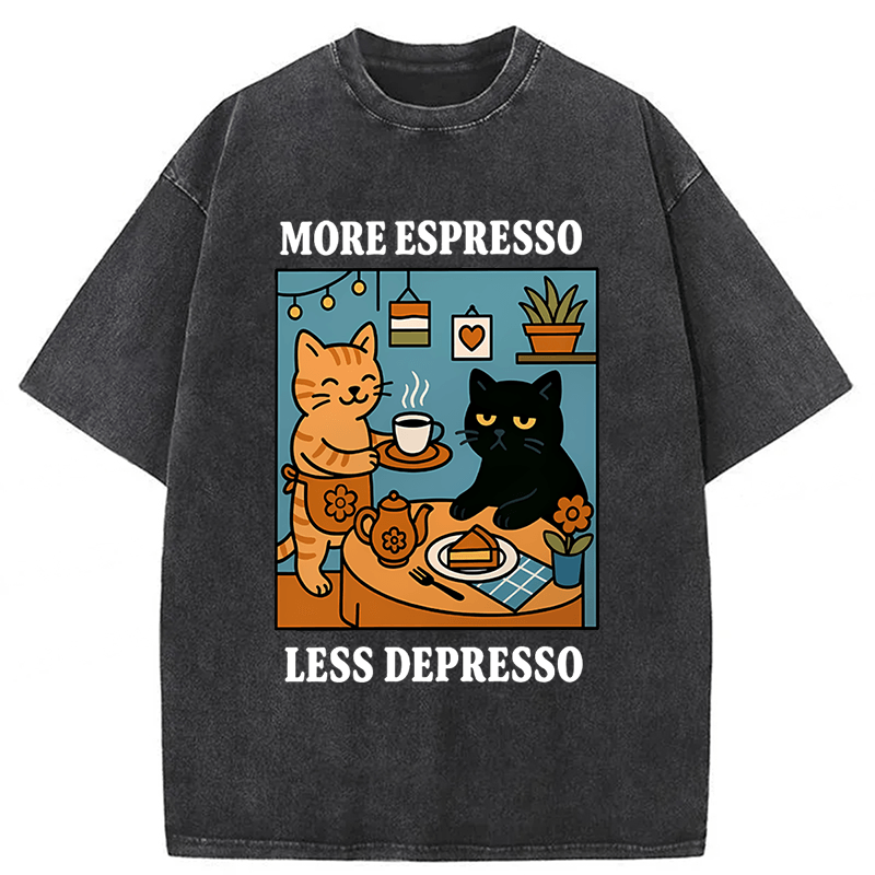 Tokyoviva More Espresso Less Depresso Washed T-shirt