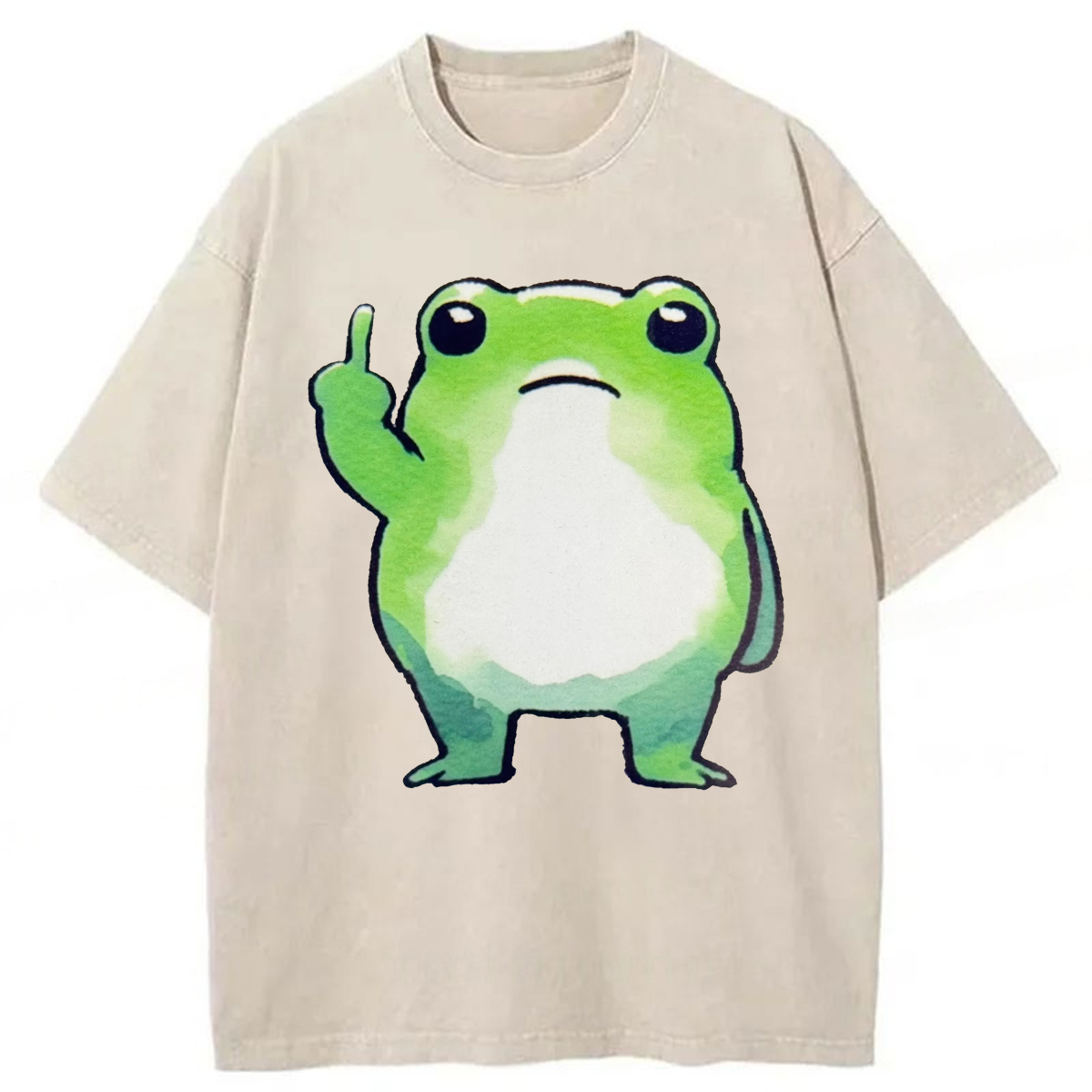 Tokyoviva Middle Finger Frog Washed T-shirt
