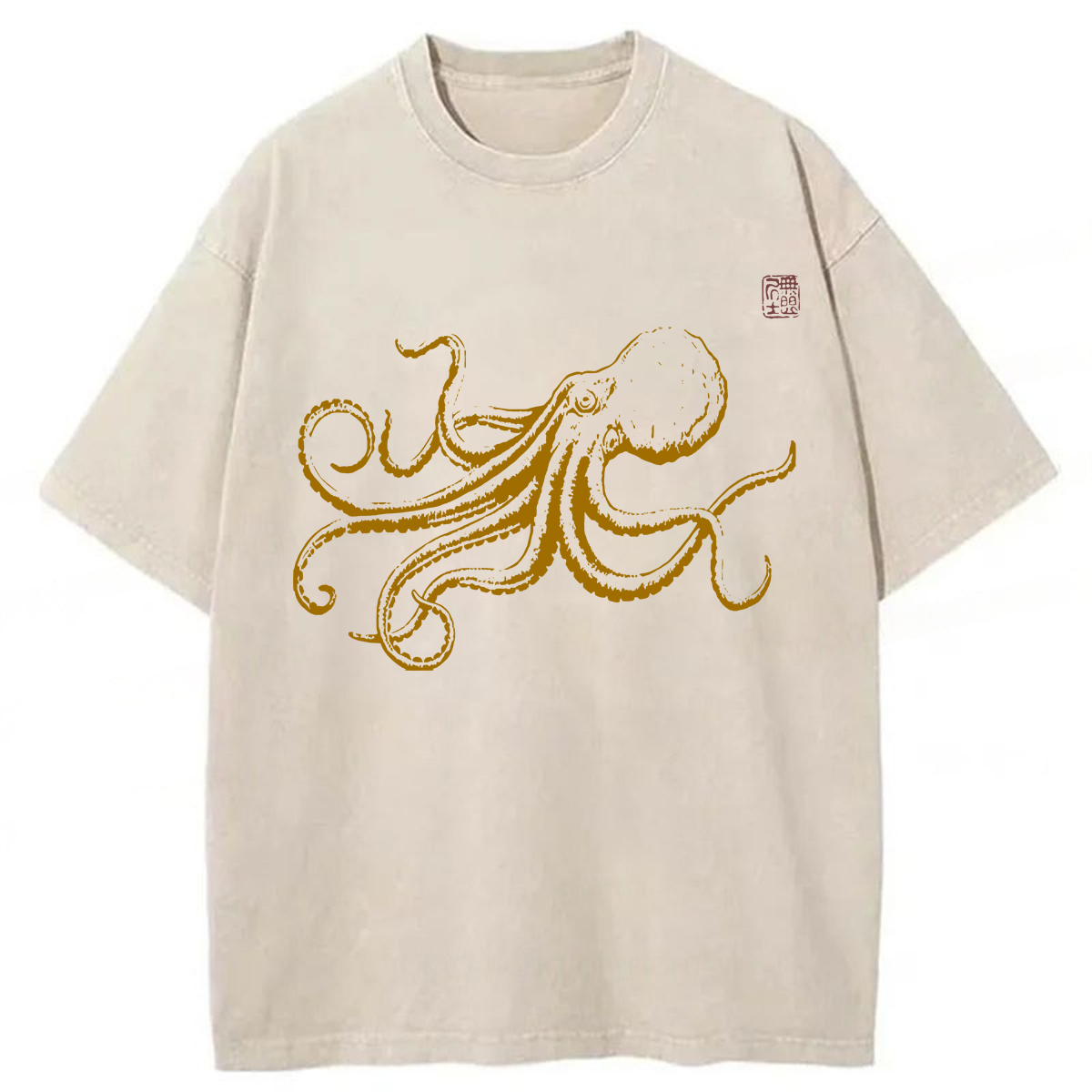 Tokyoviva Octopus Japanese Washed T-shirt
