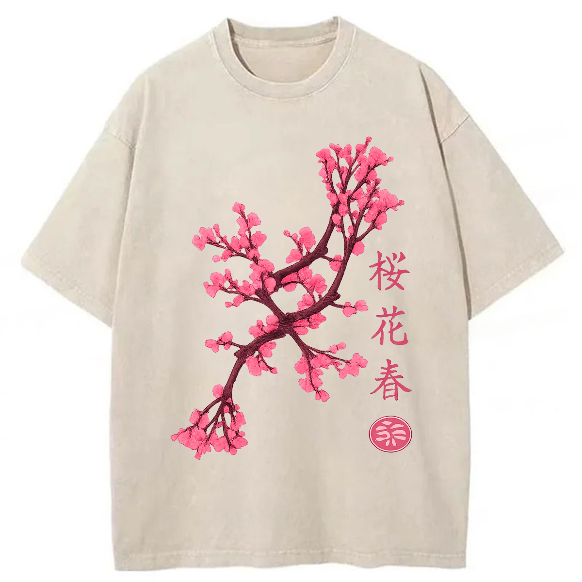 Tokyoviva Japanese Sakura Washed T-shirt
