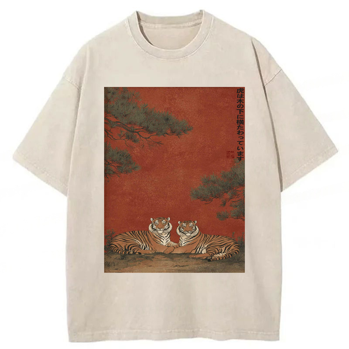 Tokyoviva Japanese Tigers Washed T-shirt