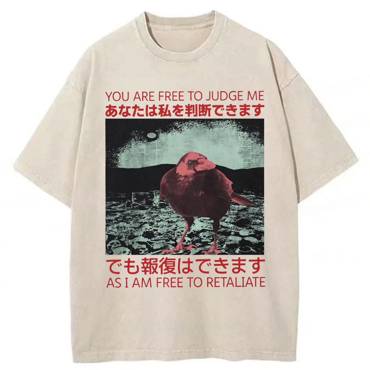 Tokyoviva Japanese Crow Washed T-shirt