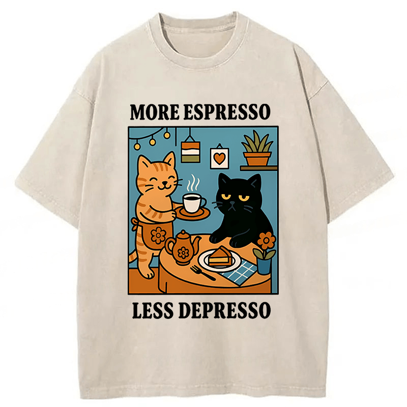 Tokyoviva More Espresso Less Depresso Washed T-shirt
