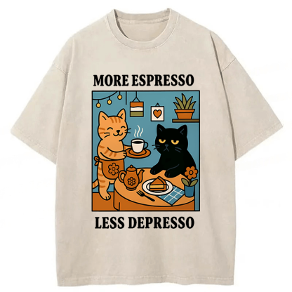 Tokyoviva More Espresso Less Depresso Washed T-shirt