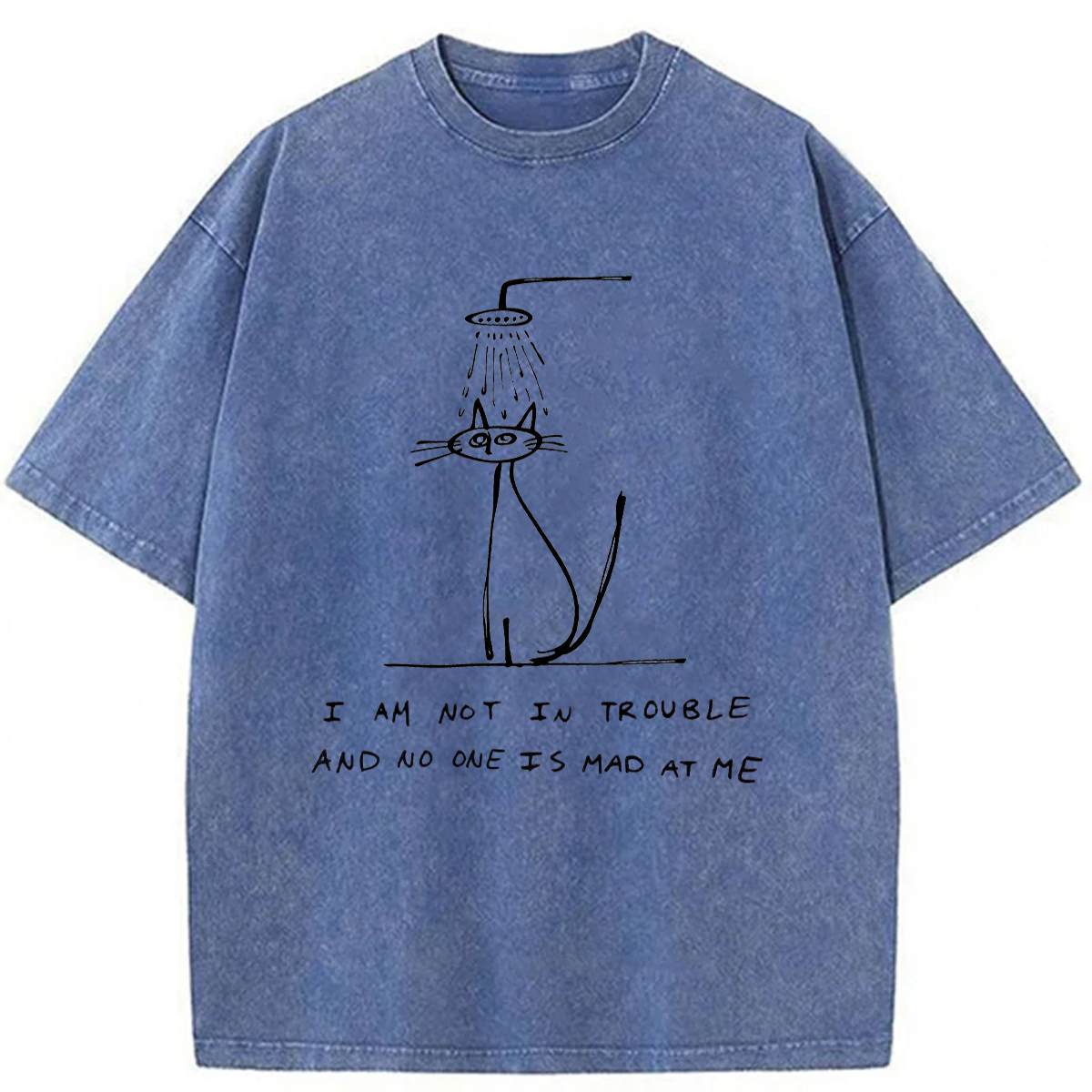 Tokyoviva A Sad Cat Alone Washed T-shirt