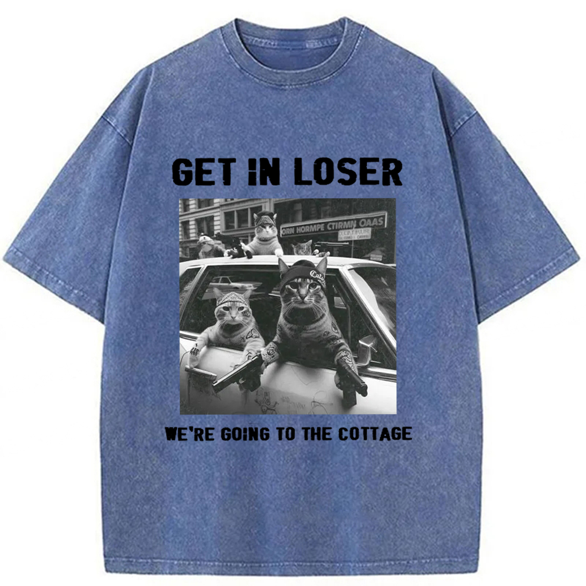 Tokyoviva Bandit Cat Washed T-shirt