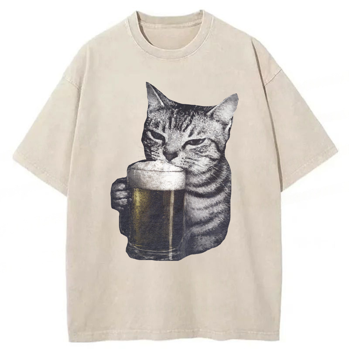 Tokyoviva Cat Beer Washed T-shirt