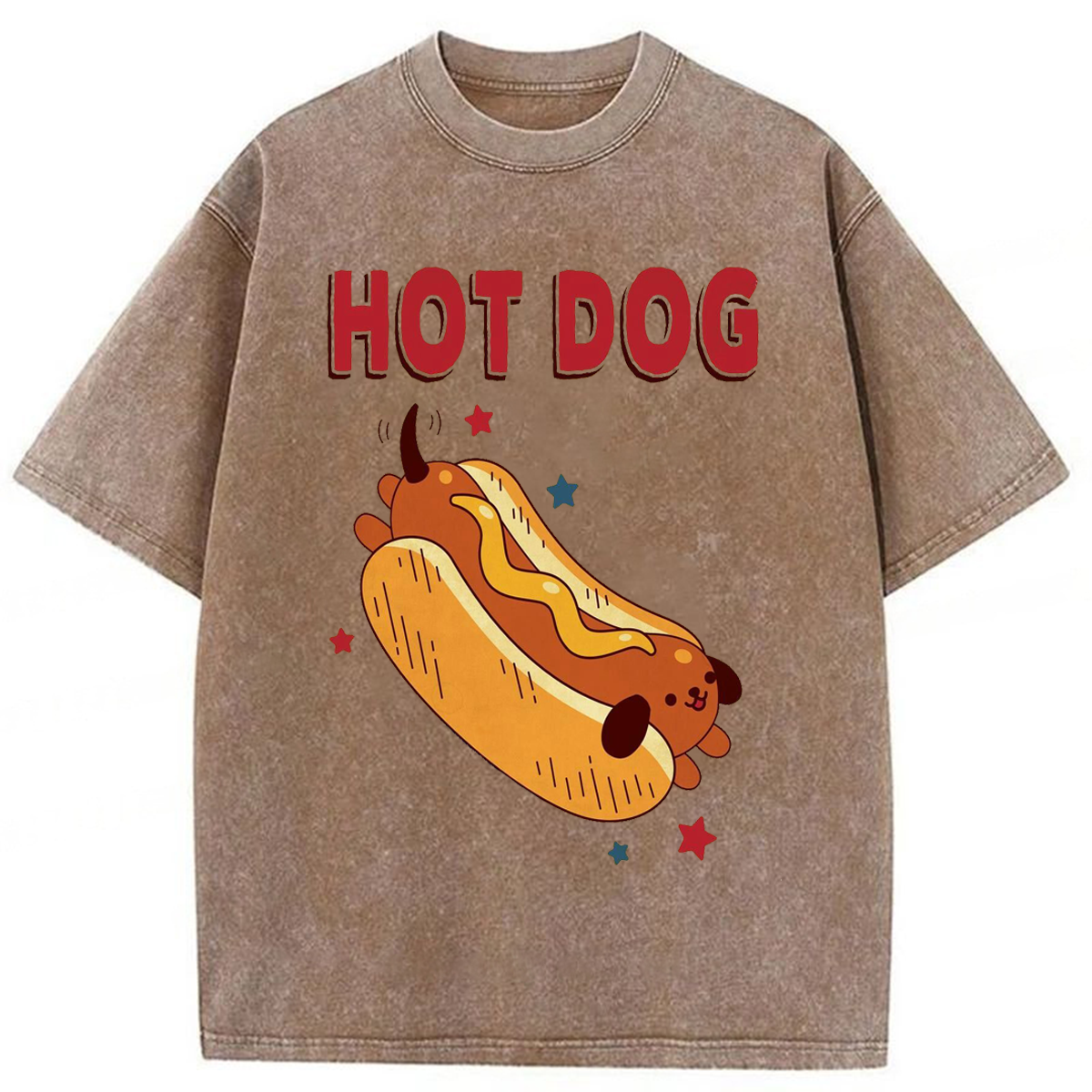 Tokyoviva Funny Hot Dog Washed T-shirt