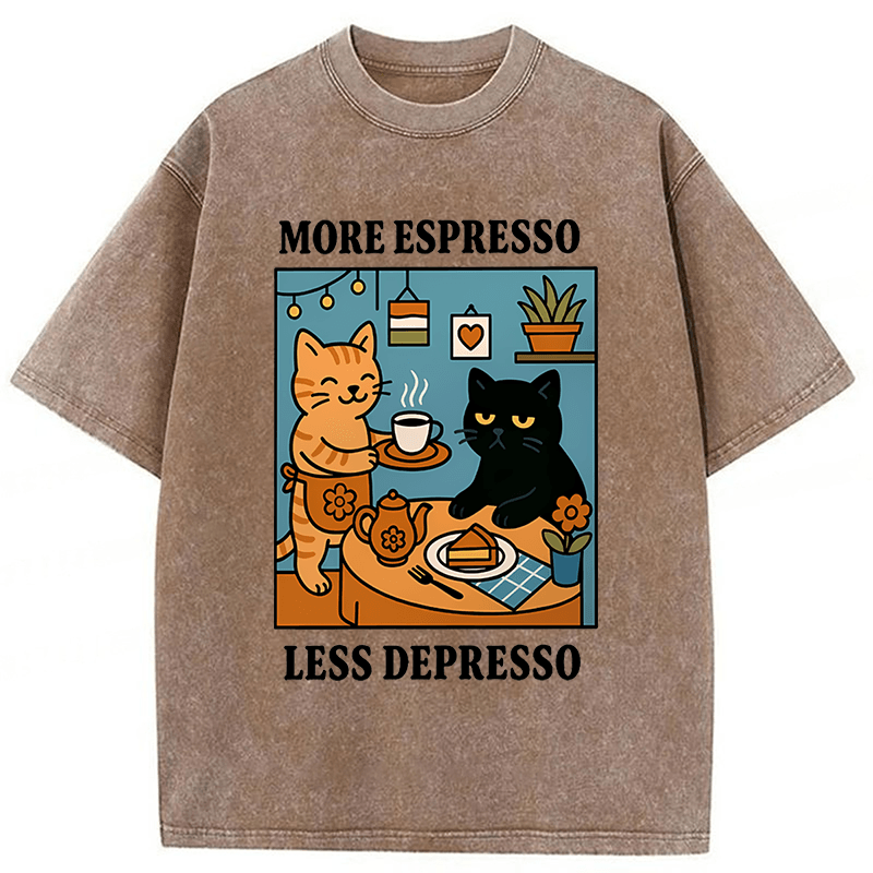 Tokyoviva More Espresso Less Depresso Washed T-shirt