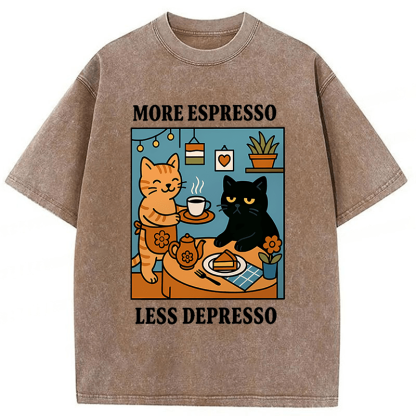 Tokyoviva More Espresso Less Depresso Washed T-shirt