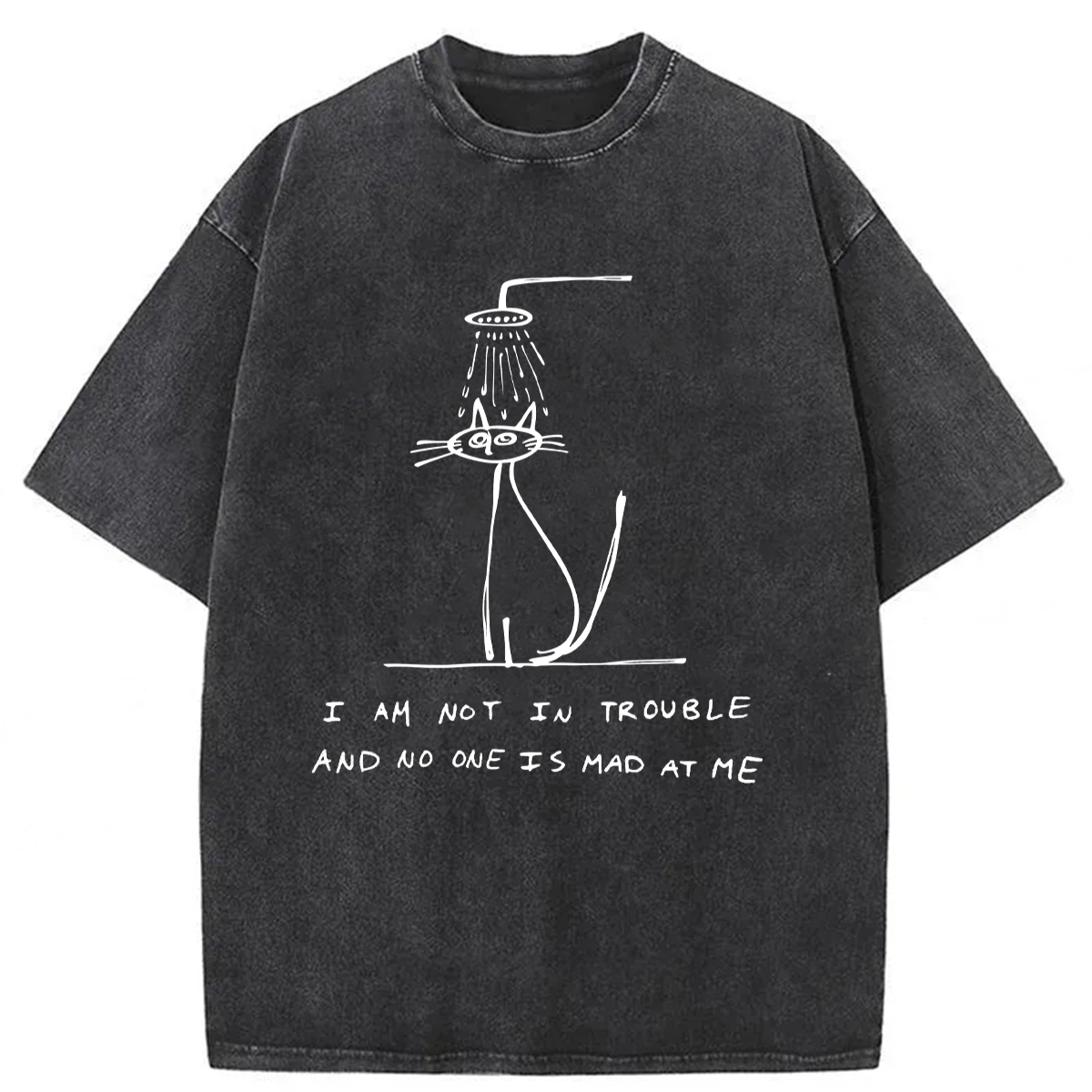 Tokyoviva A Sad Cat Alone Washed T-shirt