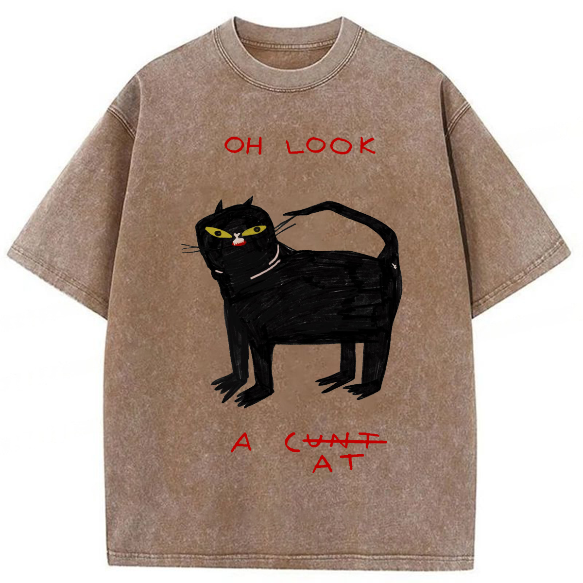 Tokyoviva Funny Cat Oh Look Washed T-shirt