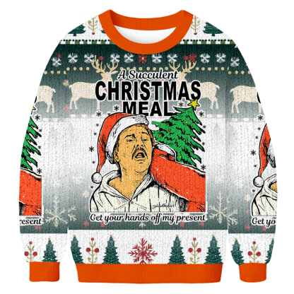 Baddieca Juicy Christmas Feast Christmas Ugly Sweatshirt