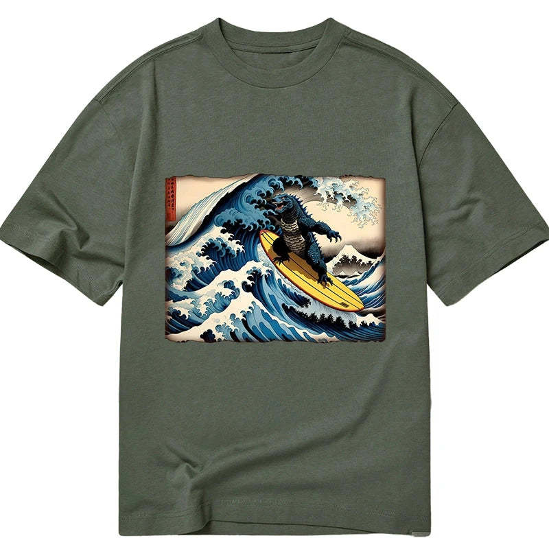 Dinosaur Surfing Japanese Classic T-Shirt