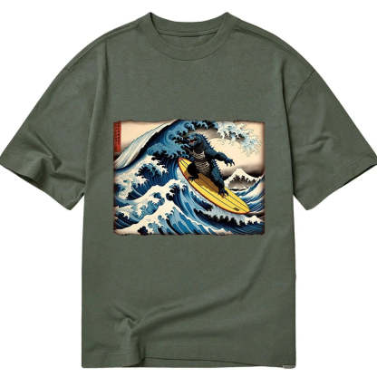 Dinosaur Surfing Japanese Classic T-Shirt