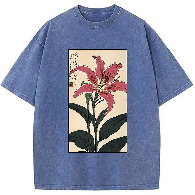 Retro Lily Washed T-Shirt