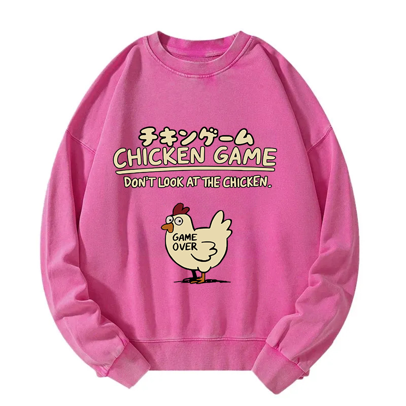Chicken Game Cotton Washed Sweatshirt