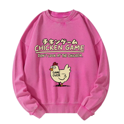 Chicken Game Cotton Washed Sweatshirt
