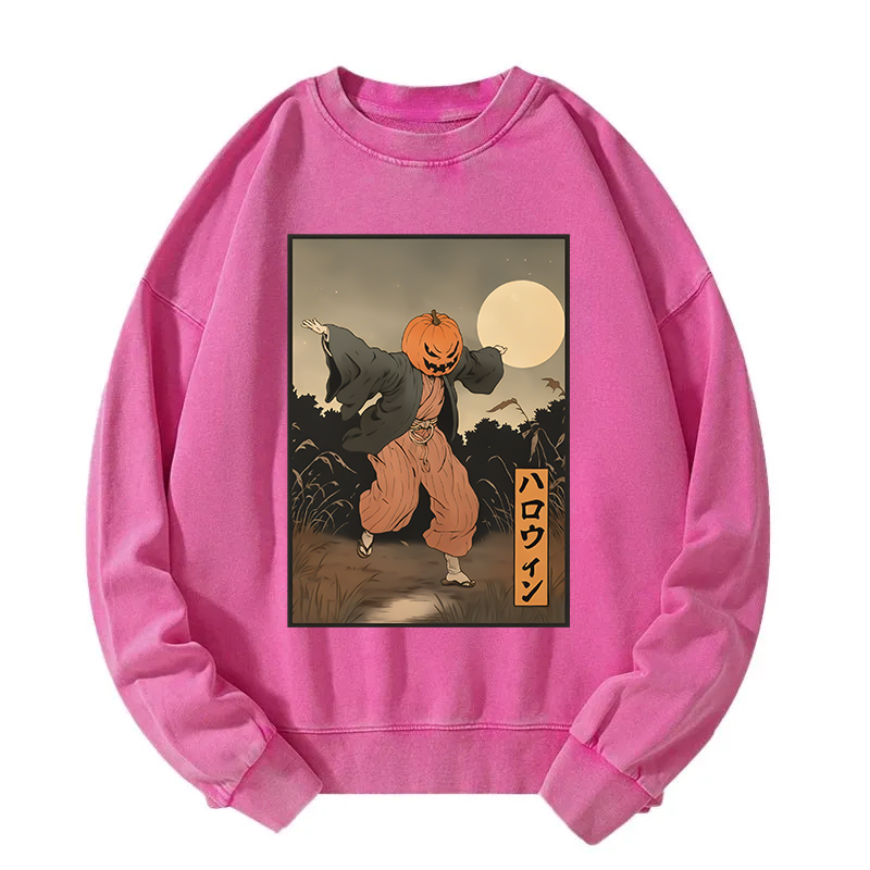 Japanese Pumpkin Monster Washed Sweatshirt