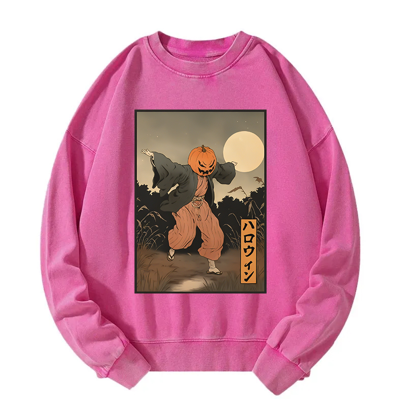 Japanese Pumpkin Monster Washed Sweatshirt