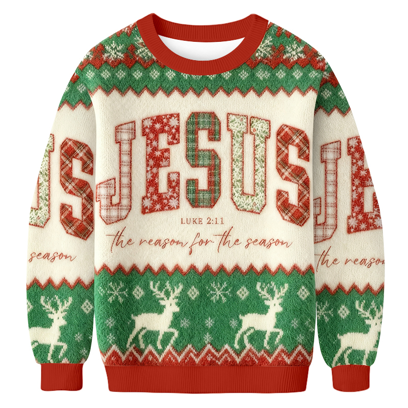 Tokyoviva Christmas Bible Verse Christmas Ugly Sweatshirt