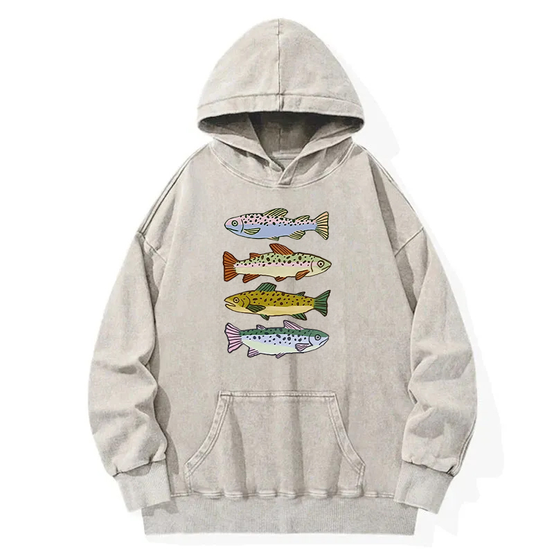 Unique Fish Washed Hoodie