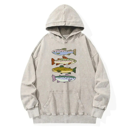 Unique Fish Washed Hoodie