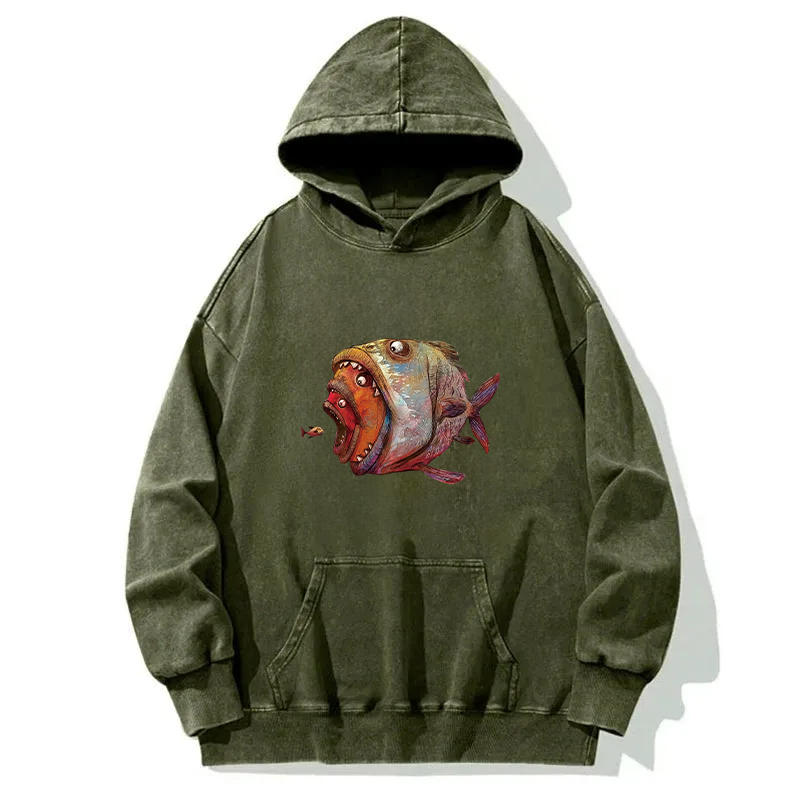 Devourer Fish Washed Hoodie