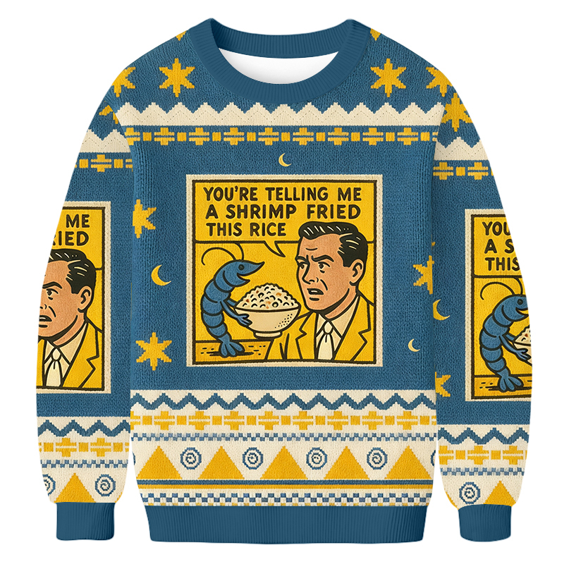 Tokyoviva Shrimp Fried Rice Ugly Sweatshirt