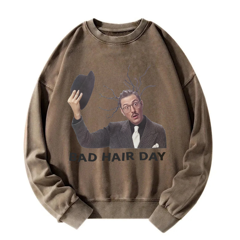 Bad Hair Day Washed Sweatshirt
