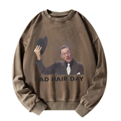 Bad Hair Day Washed Sweatshirt