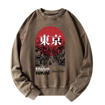 Tokyo Urban Street Washed Sweatshirt