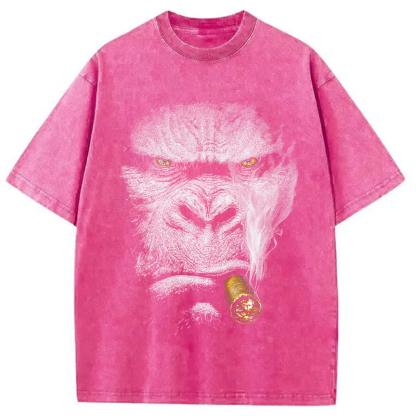 Smoking Gorilla Washed T-Shirt
