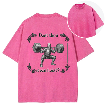 Dost Thou Even Hoist Back Washed T-Shirt