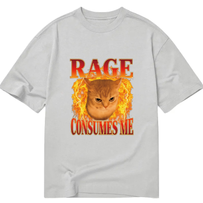 Rage Consumes Me Edgy Funny Cat Meme Classic T-Shirt