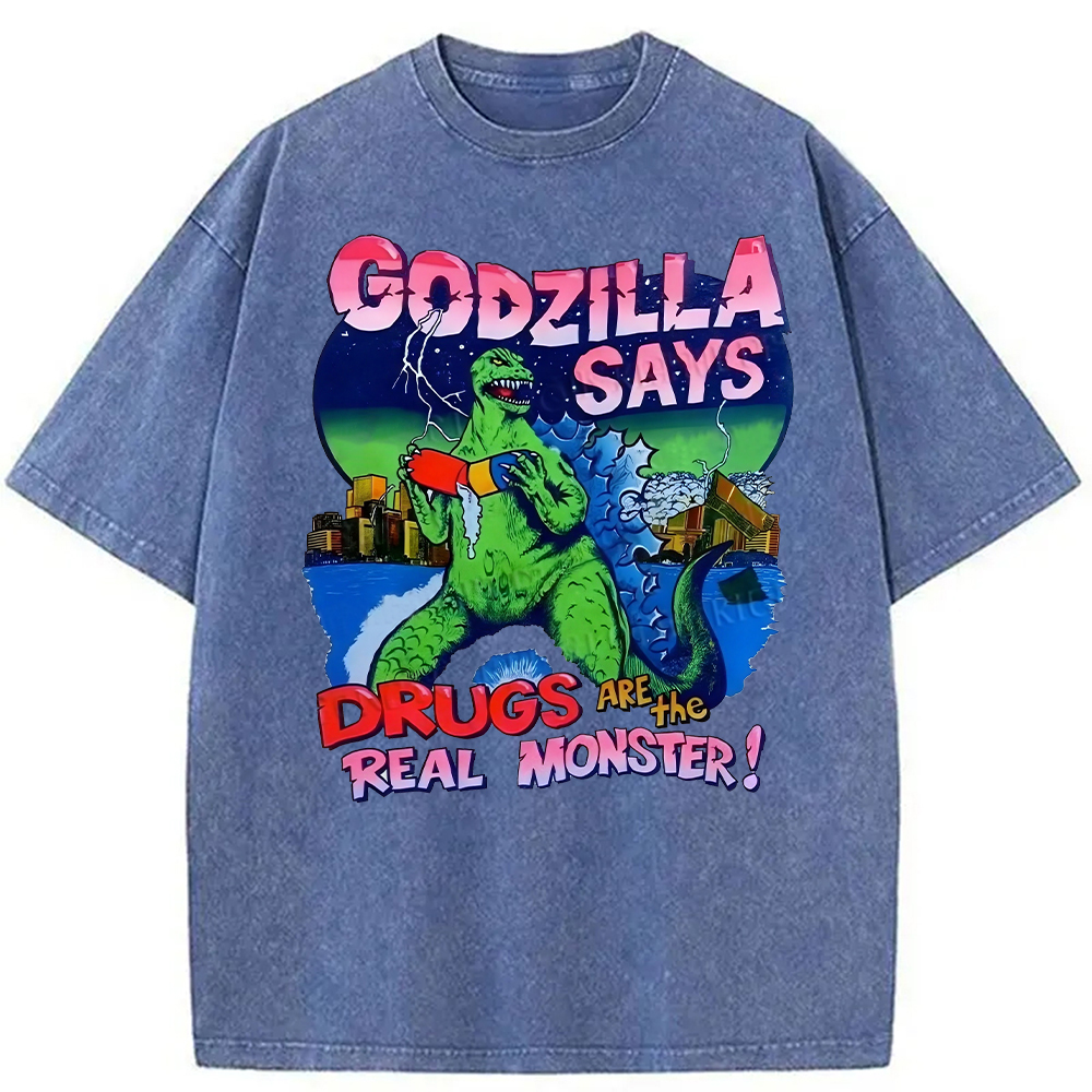 Godzilla Says Washed T-Shirt
