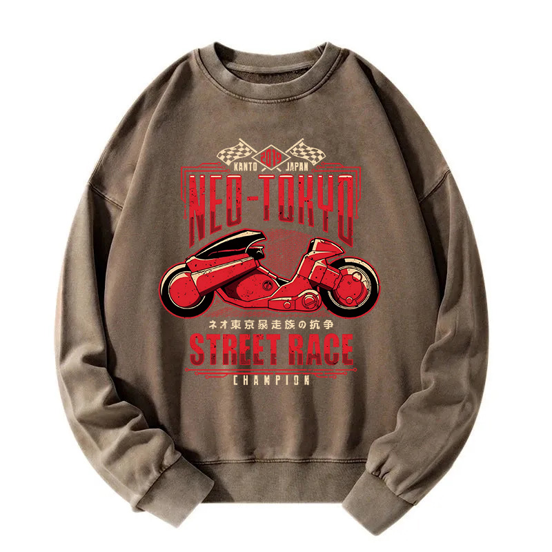 Neo Tokyo Street Race Washed Sweatshirt