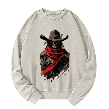 Samurai Skeleton Washed Sweatshirt