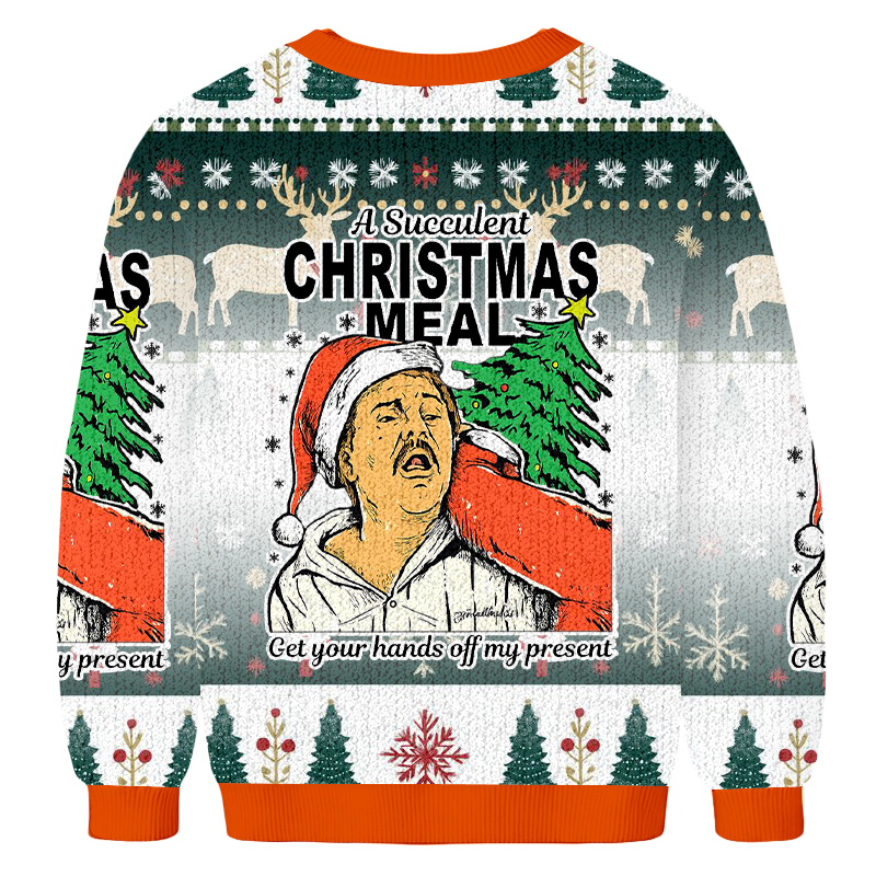 Baddieca Juicy Christmas Feast Christmas Ugly Sweatshirt