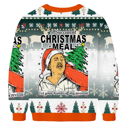 Baddieca Juicy Christmas Feast Christmas Ugly Sweatshirt
