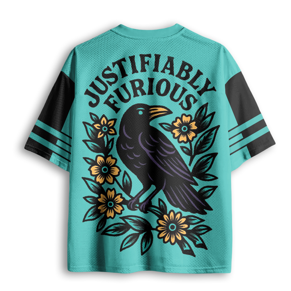Baddiecat Indignant Raven Mesh Jersey
